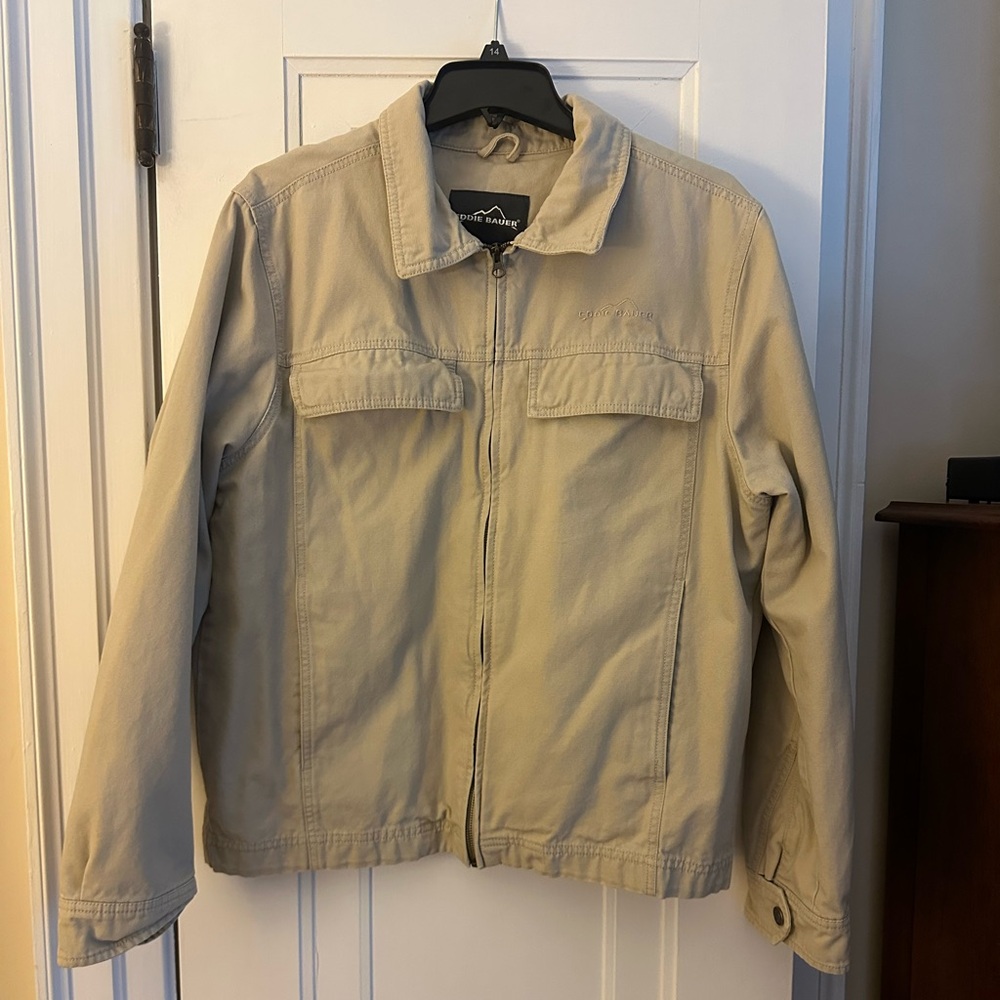Eddie Bauer Light Tan Zip-Up Jacket